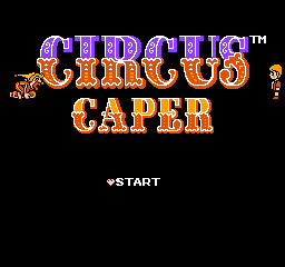 Circus Caper title screen for NES